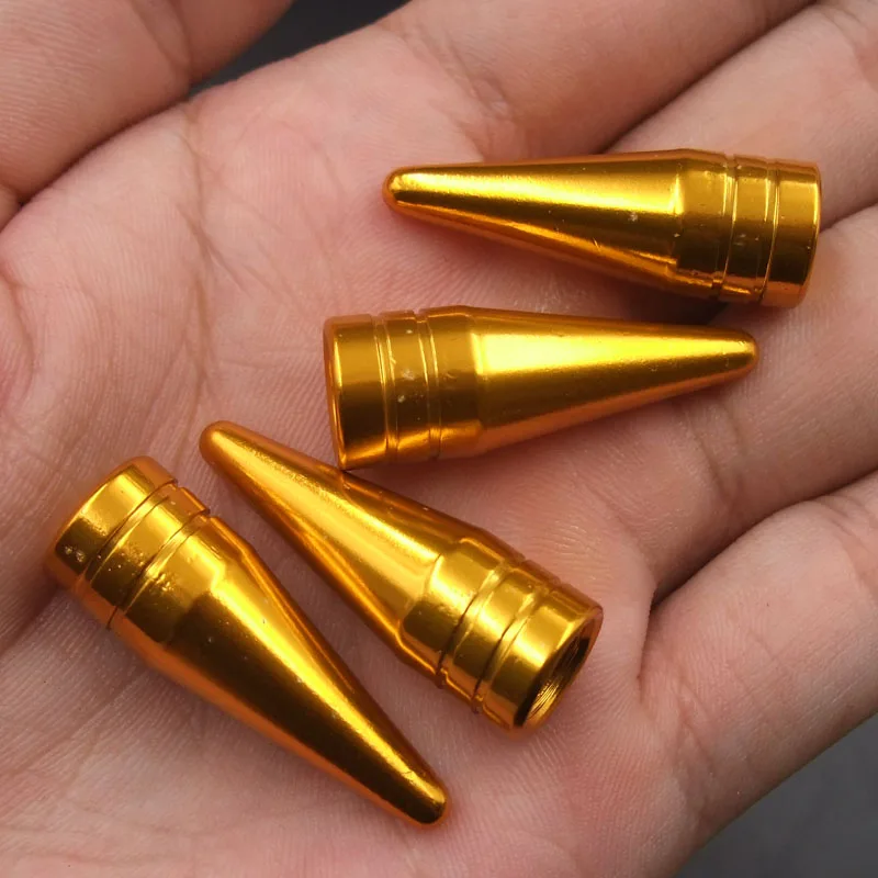 4pcs Golden Universal Long Spiked Car Wheel Tire Valve Air Stem Dust Caps Cover Truck Auto Vehicle Motorcycle Bicycle Accessory |
