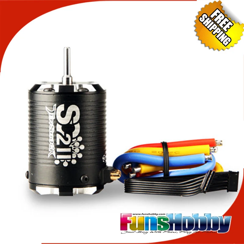 Tenshock SC211 4 полюсный бесщеточный двигатель для веса 2WD 1/10 короткий курс новый