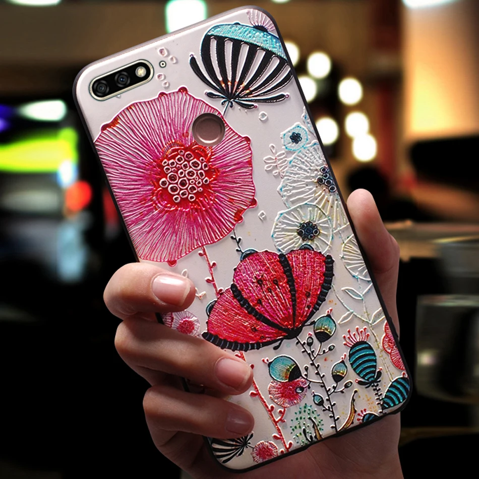 Чехол чехол для Huawei Honor 7X 8X Honor8x силиконовый 3D милый мобильный на оригинальный