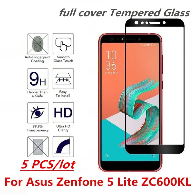 5 шт./лот закаленное стекло для Asus Zenfone Lite ZC600KL крышка экран защитный чехол