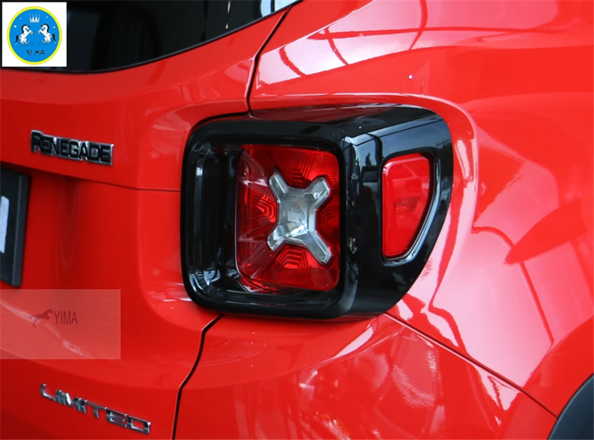 Lapetus Chrome Rear Tail Lights Taillights Lamp Decoration Frame Cover Trim 2 Pcs ABS For Jeep Renegade 2015 2016 2017 2018 2019 |