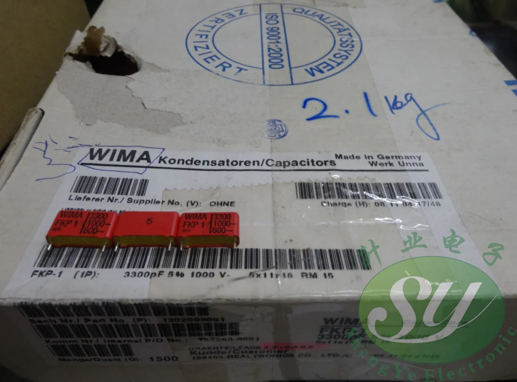 2020 hot sale 10pcs/20pcs WIMA FKP1 0.0033uF/1000V 3.3nF 3300pF 3n3 332 new film capacitor 15M Audio capacitor free shipping