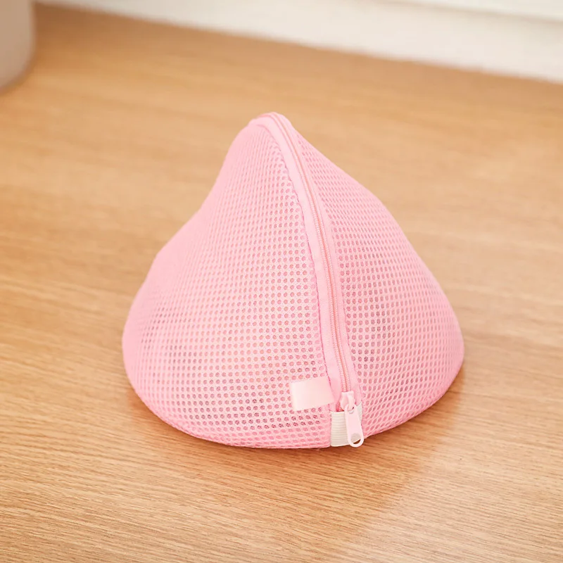 pink triangle Сетчатые мешки для стирки белья складные деликатные нижнее белье бюстгальтер носки Нижнее белье стиральный мешок стиральная машина защита одежды сетчатый мешок - Color: pink triangle