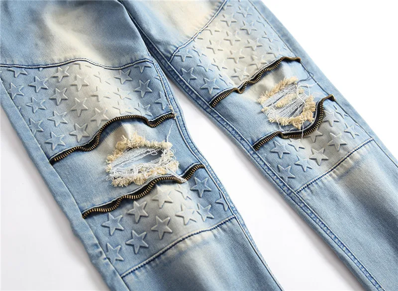 Дант Булун Для мужчин плиссированные байкерские Джинсы Брюки Slim Fit Брендовая Дизайнерская обувь мотоциклетные джинсовые брюки для мужчин джинсы Большие размеры 28- 42