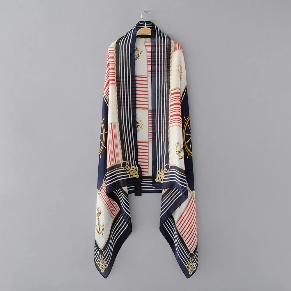 

2020 Luxury Brand Boat Anchor Silk Shawl Scarf Print Soft Shawls Pashmina Bandanas Wrap Scarves Poncho Headband Hijab Snood Caps