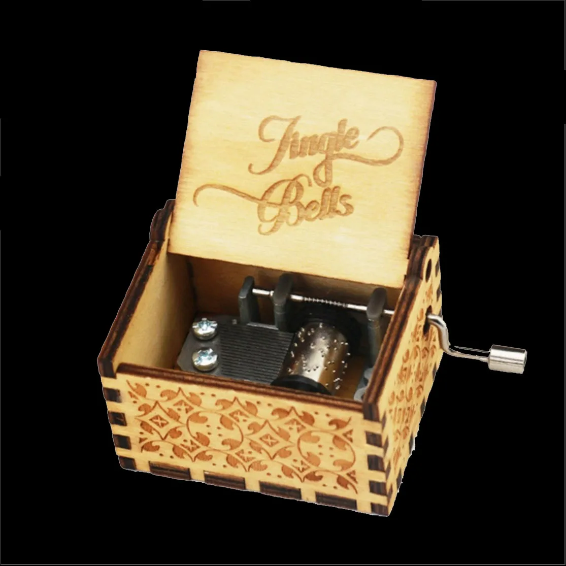 Деревянная музыкальная шкатулка ручной работы в форме колокольчиков аксессуары