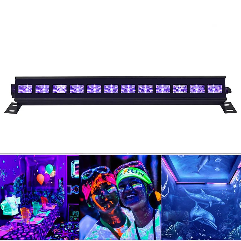 

Ultraviolet Black Stage Lights 6 Led 9Leds 12 Led DJ Sound Active Bar Laser Projector Wall Washer Strobe UV Lamp For Party Decor