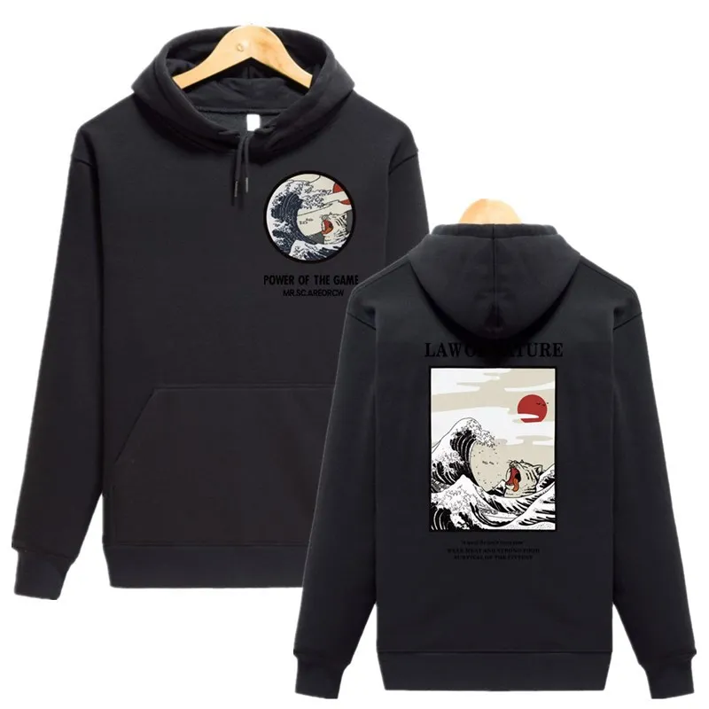 Толстовка с капюшоном в стиле ретро японская Повседневная Уличная одежда