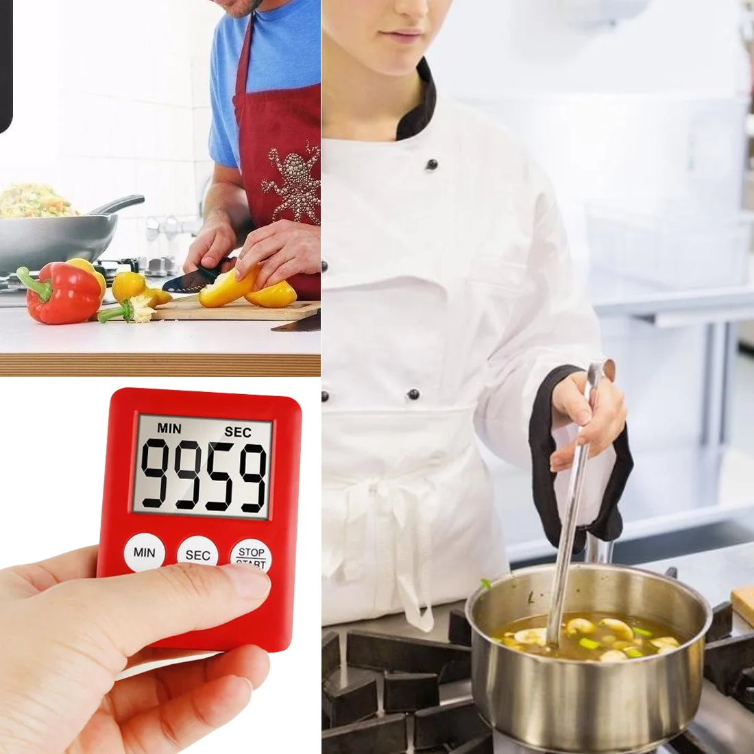 Электронный кухонный таймер для дома секундомер инструменты приготовления пищи