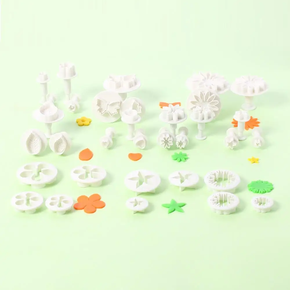 Горячая продажа 33 шт./компл. Сливовый цветок Плунжер для сахарной мастики Форма