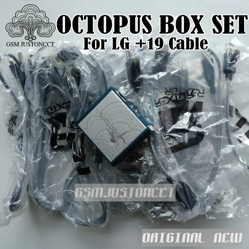 2018 оригинальная новая коробка Octopus/Octoplus для LG с 19 кабелями ремонт и вспышка от