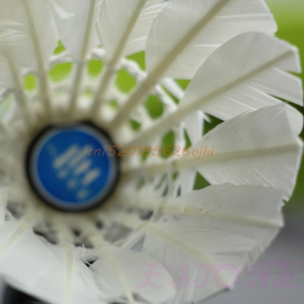 Бадминтон тренировочные спортивные белые гусиные перья птички мяч игра Волан x12 #