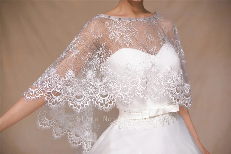 V 001 Hot 2015 New Bridal Bolero wedding Jacket Accessories Sheer Sexy Lace see through Beads Free shipping PJ009 | Свадьбы и