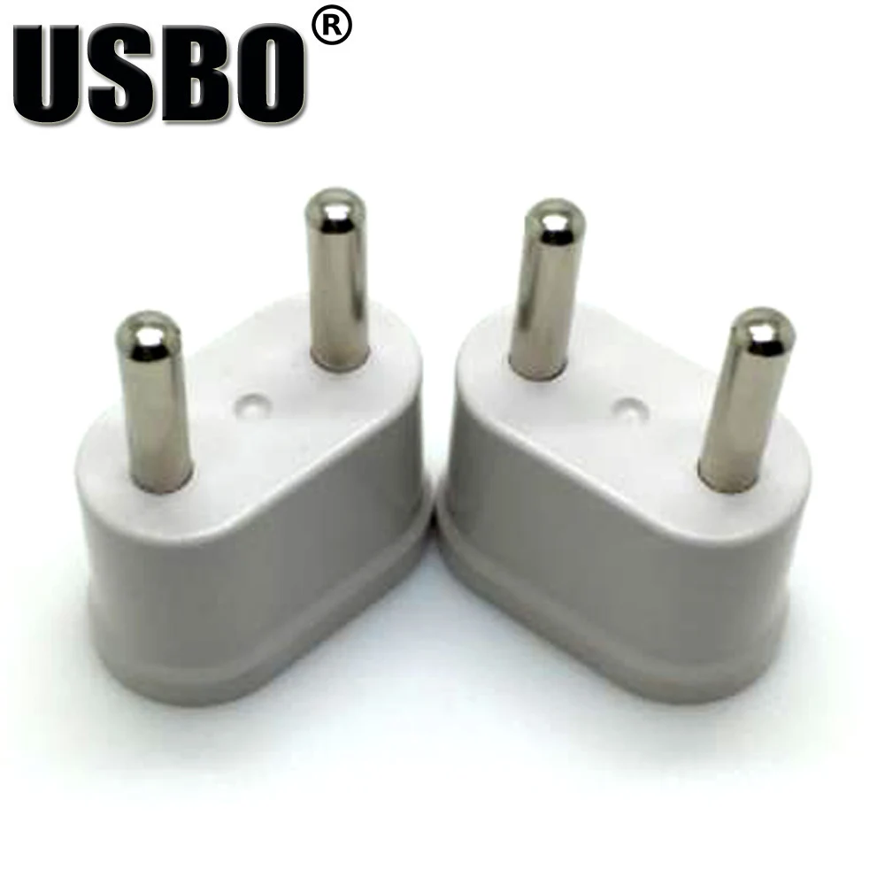 4.8MM EU Plug Белый 10A 250 В universal travel переходник Великобритания/США/AU/EU(4,0/4,8 мм) 2 контакты мини портативный адаптер питания преобразователя розетка - Цвет: 4.8MM EU Plug