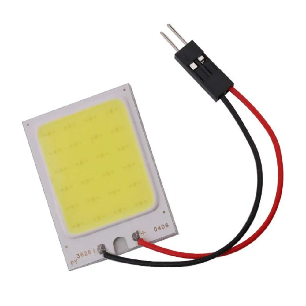 Белый T10 гирлянда 24SMD COB светодиодный панель авто интерьер чтения Карта Лампа