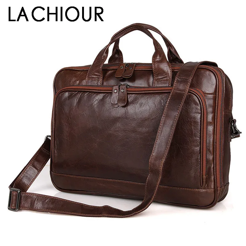 Large Size Genuine Leather Men Bag Fashion Cowhide Men's Business Laptop Messenger Bags Male Tote Shoulder Bag Leather Handbag