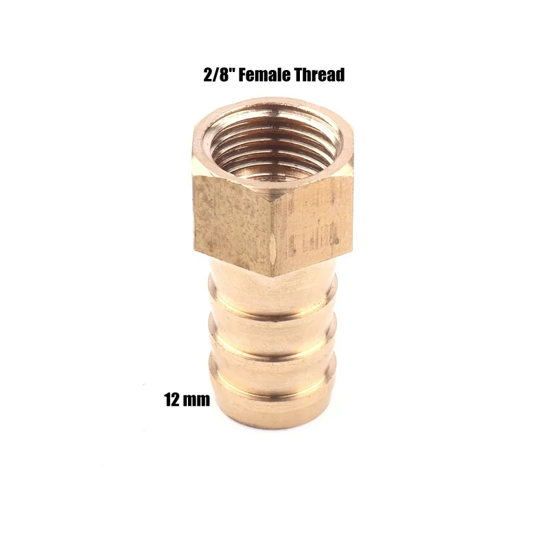 2l8 Female-12mm 2 шт./лот 1/" 2/8" 3/" Женский 4-16 мм Pagods латунные соединители для орошения водяной шланг соединитель для труб газовые мягкие трубки медные соединения - Цвет: 2l8 Female-12mm