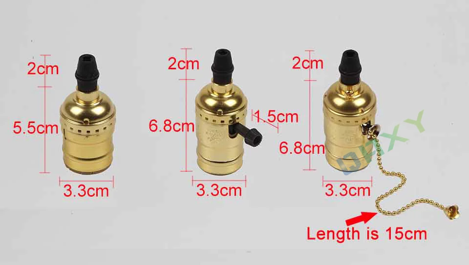 С выключателем/без выключателя E27/E26 110 V-240 V винтажный Ретро алюминиевый винтовой патрон подвесной светильник базовый держатель подвесные светильники [DV5250]