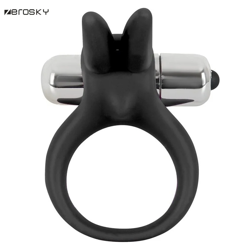 Zerosky мужской вибрирующий пенис Дик кольцо Кролик G Spot время задержки эрекция