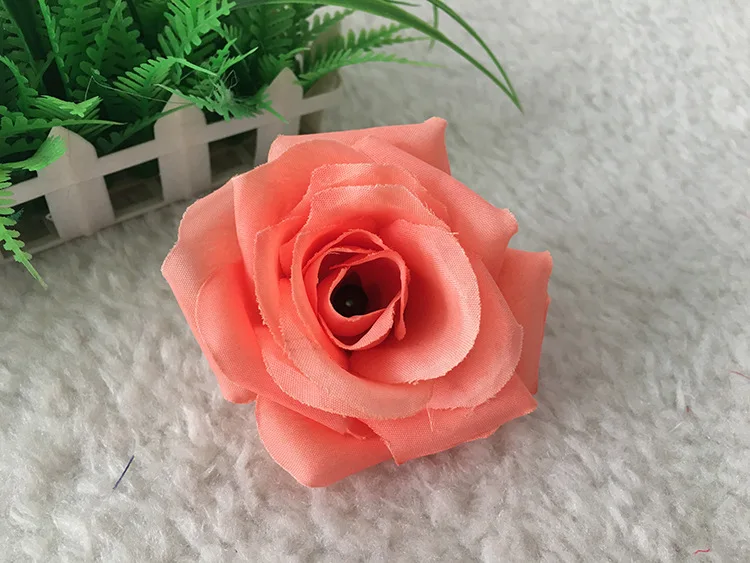 Свадебные декоративные 8 см искусственные розы цветок голова DIY цветок стены целующиеся шары Гирлянда свадебный автомобиль декоративные искусственные цветы