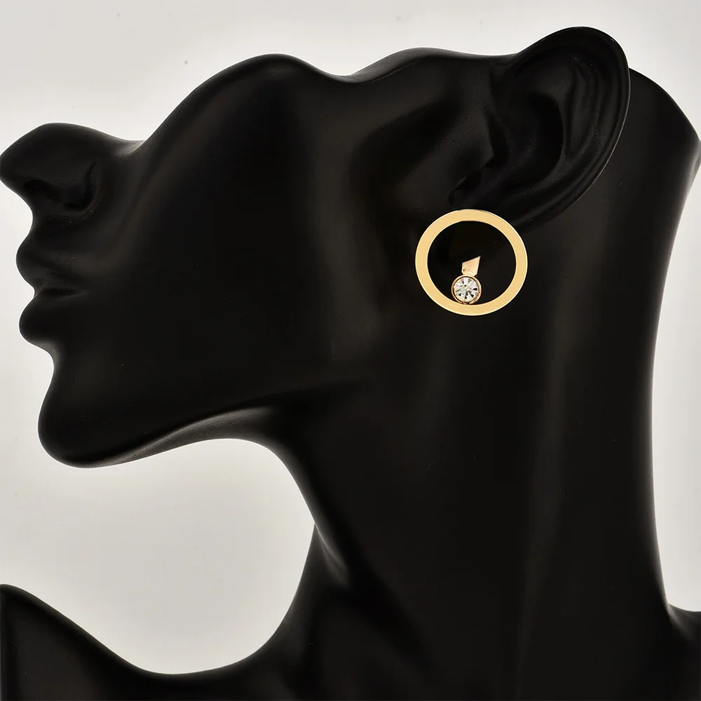 1 пара модные богемные серьги Винтаж jewelry золотой цвет геометрический круглый