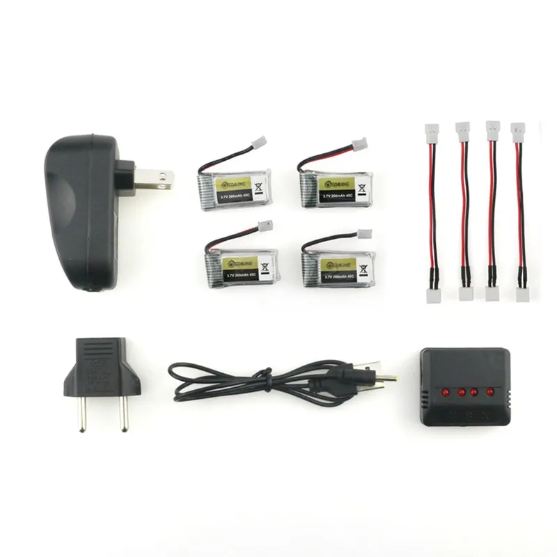 Запасной аккумулятор E010 E010C E011 E013 6 шт./5 шт./4 шт. 3 7 В 260 мАч 45C LIPO для