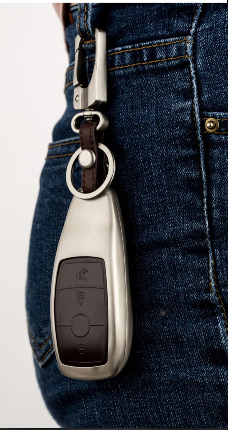 Автомобильный Чехол держатель из оцинкованного сплава для ключей чехол цепочка