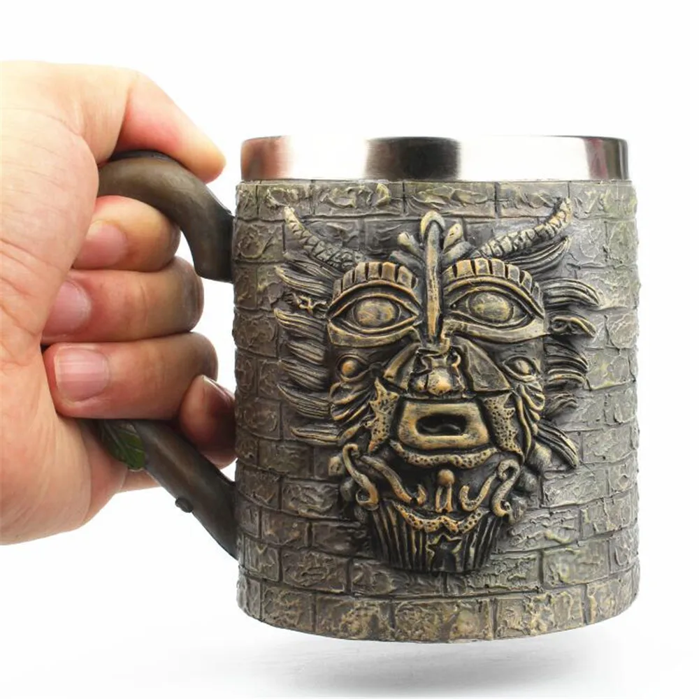 Creative marble pattern stainless steel cup Ancient tribal culture Drinking Water coffee Bar Gift 301-0735 | Дом и сад