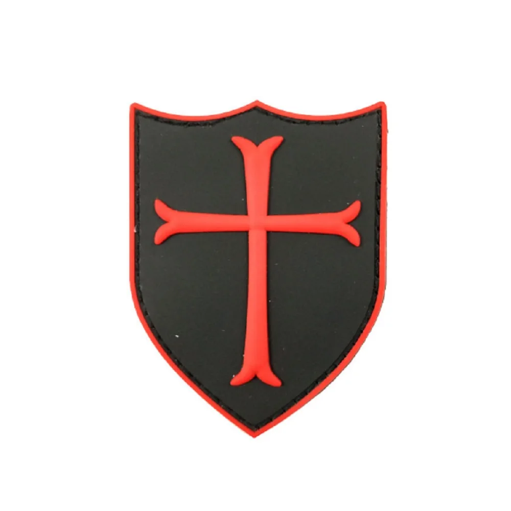 3pcs/lot3D PVC high quality glue armband The temple Crusades patches Spartan Tactical morale badges | Дом и сад