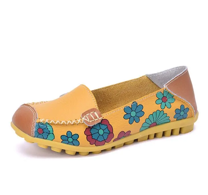 2020 новый принт весенняя обувь из натуральной кожи Повседневная дышащая для