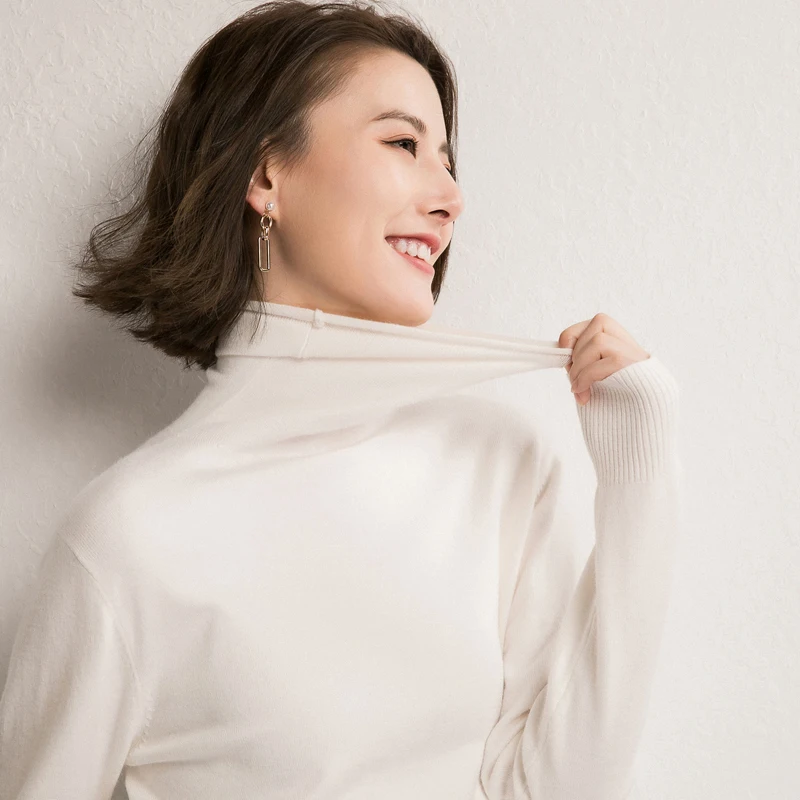 Sweater Women Autumn Winter Turtleneck Womens Sweaters Knitting Cashmere Pullover Plus Size New Tops | Женская одежда