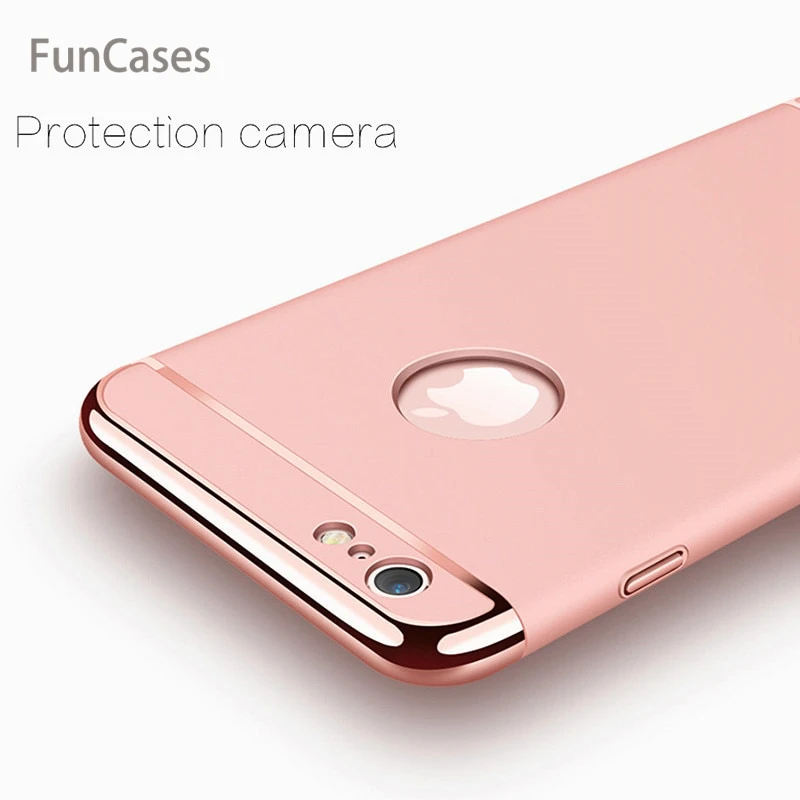 Роскошный Золотой Жесткий Чехол для iPhone 7 6 6s 5 5S SE X задняя крышка Xs Max XR Съемный 3 в 1 Fundas чехол для iPhone 8 7 6 6s Plus сумка