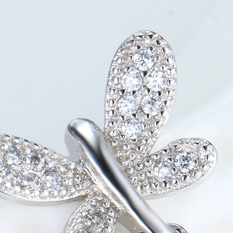 5 шт./лот красивые серьги в виде стрекозы полностью покрытые бриллиантами