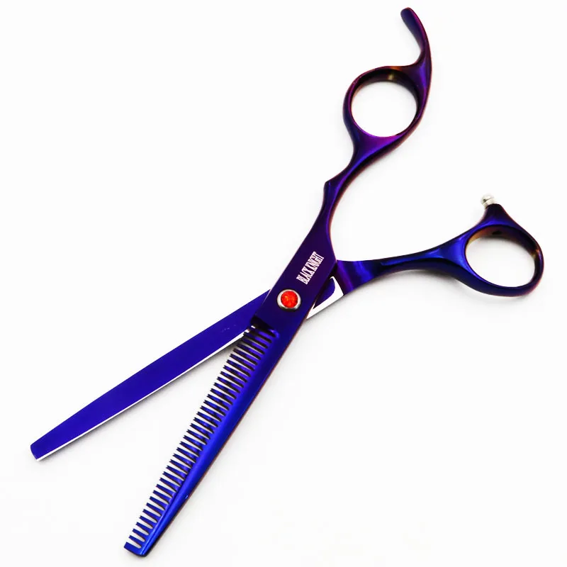 Черные рыцарские 6 5 дюймовые ножницы для истончения волос 37 зубы