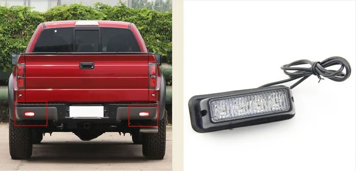 2X4LED 4 ватт Мини компактная сторона или Передняя Задняя поверхность крепление