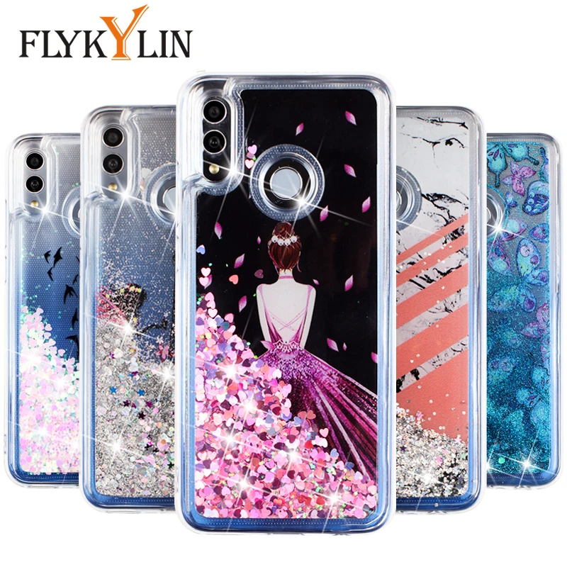 Чехол FLYKYLIN Honor 8A для huawei Y7 Y6 Prime, задняя крышка с блестками, мягкий силиконовый чехол для телефона