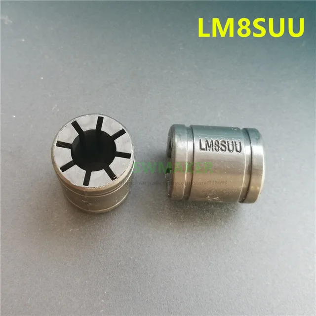 10 шт. серые Твердые полимерные линейные подшипники LM8SUU втулка 8*15*17 мм Высота 17 для
