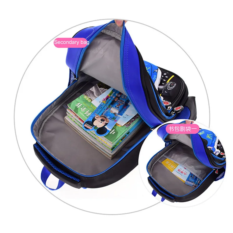 Детский рюкзак сумки для начальной школы Мультяшные 3D Автомобильные школьные