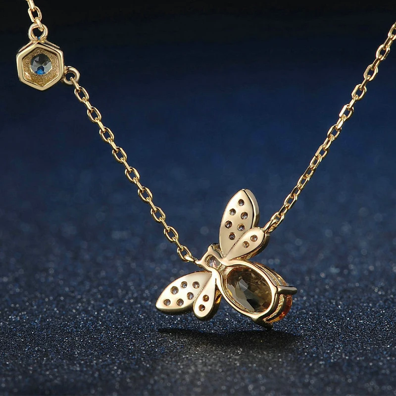 Женское ожерелье из серебра 925 пробы с подвеской в виде пчелы|necklaces for women|necklace