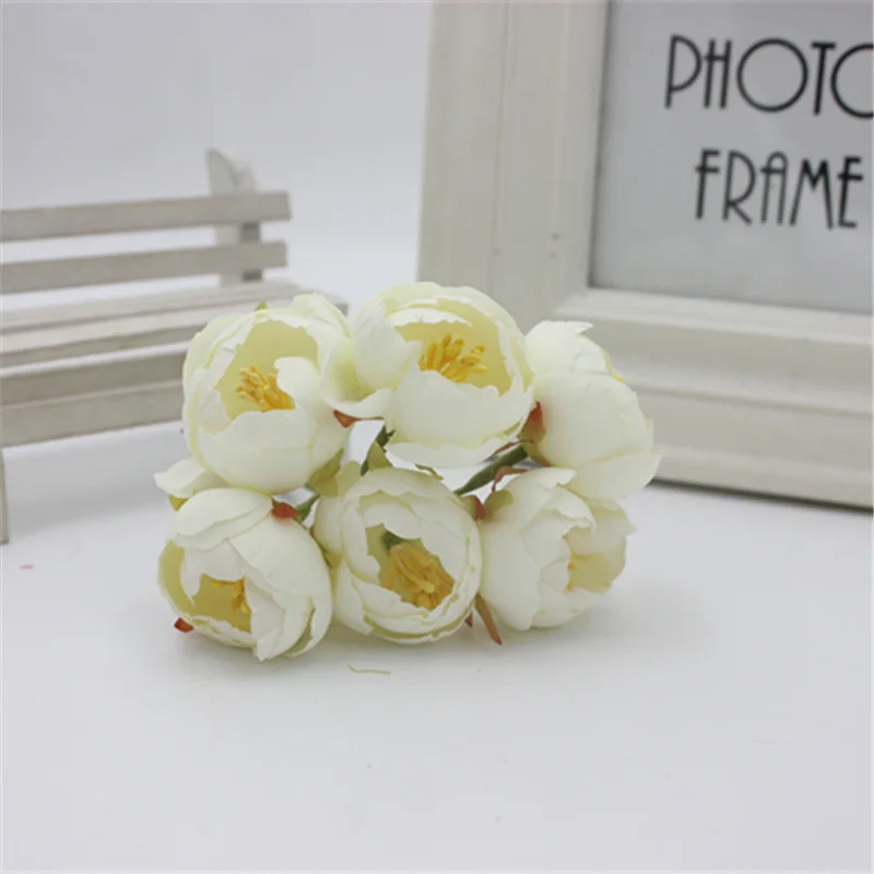 6 шт. Искусственные Цветочные букеты из искусственных материалов головной убор