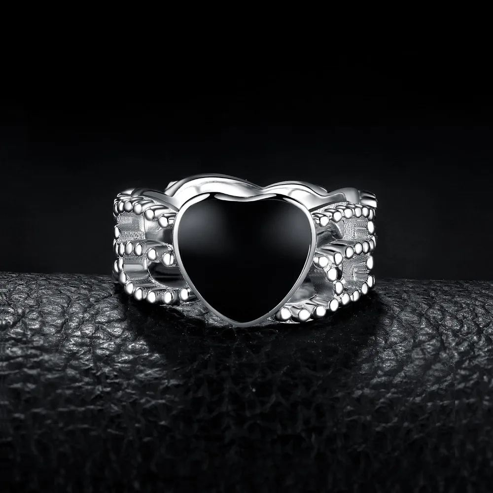 JewelryPalace Винтажное кольцо Love 4.4ct подлинный черный оникс переплетенный браслет 925