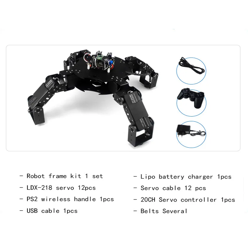 DIY Robo Soul CR 4 шестиногий четырехногий набор роботов LDX 218 цифровой сервопривод 20CH