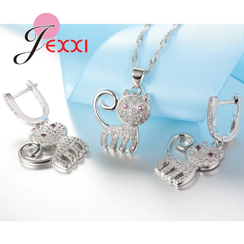 Женский ювелирный комплект из колье и серёг серебра 925 пробы|jewelry sets|set for womenset |
