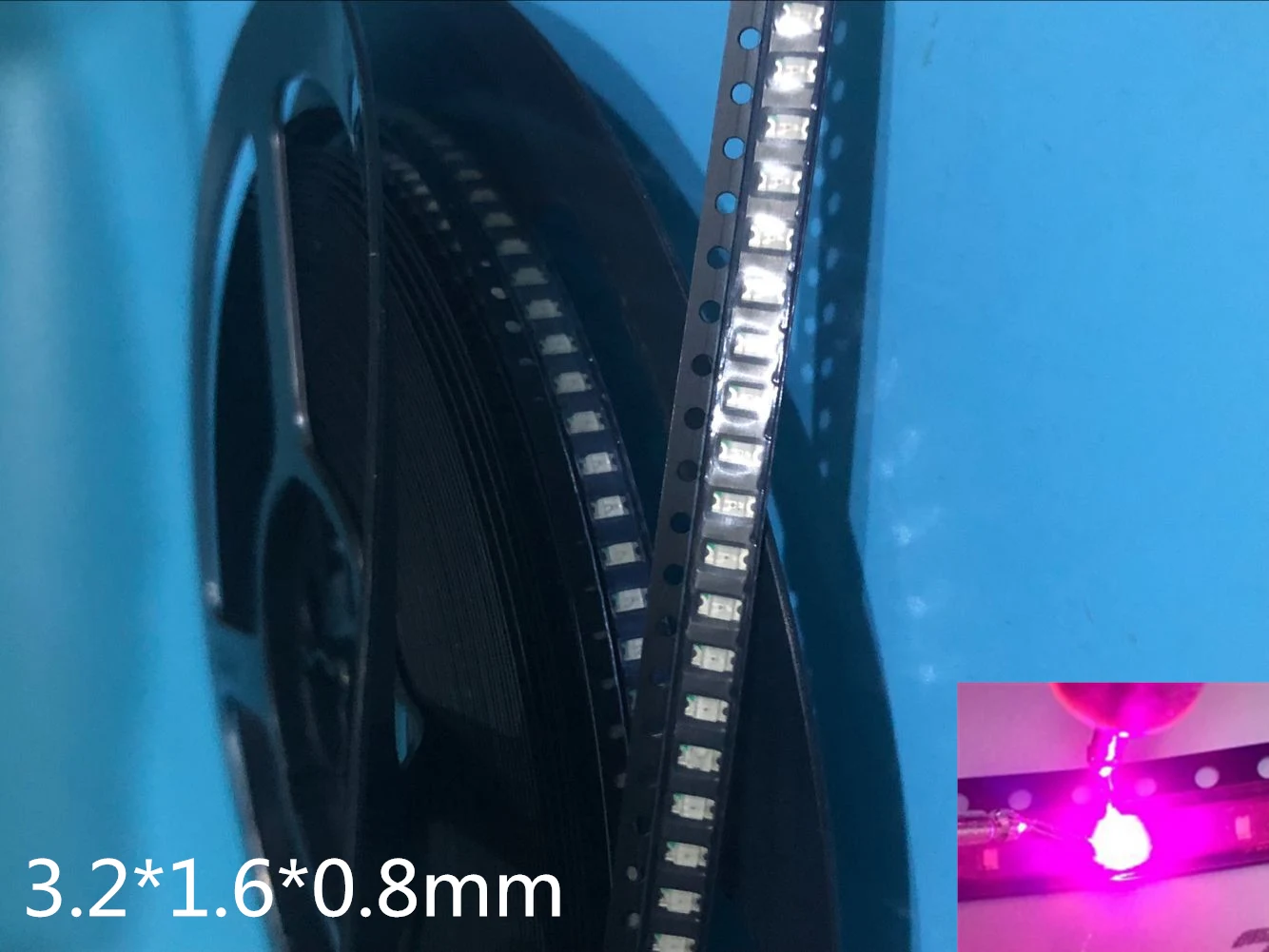 500 шт. SMD SMT 1206 розовый супер яркий светодиодный светильник высокого качества