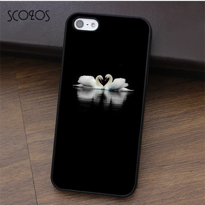 SCOZOS Черный лебедь чехол для iPhone X 4 4S 5 5S Se 5C 6 6s 7 8 и plus # fa115 |