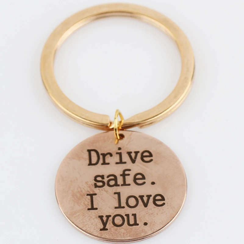 Personalized Drive safe I Love You Key Rings Engraved Car Chain for Boyfriend Girlfriend Couples Valentines Gift Jewelry | Украшения и