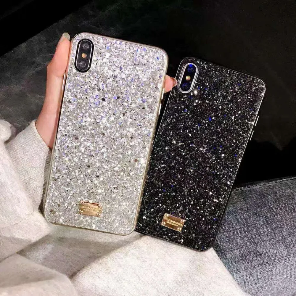 HOKEJ стильный и роскошный блестящий чехол с блестками для iPhone X S MAX Xs XR love Мягкий из