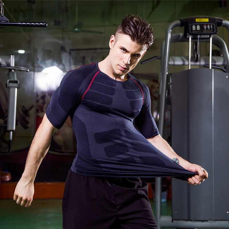 

Clearance Sale Compression Men T-shirts workout Sports Running T-shirt Short Sleeve Jogger Tshirt Fitness Exercise Gym Clothing