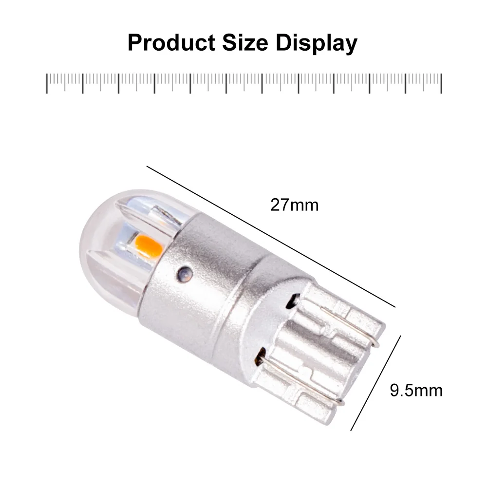 2шт T10 светодиодный Белый свет 168 501 W5W светильник танкетка 3030 2SMD интерьерные лампы