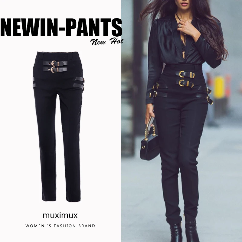 2018 женские зимние узкие брюки Капри Осенние повседневные уличные однотонные
